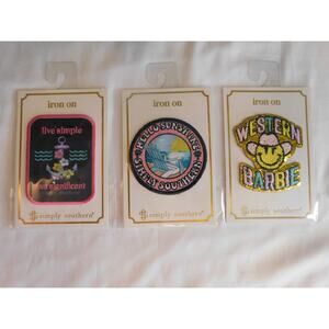 Simply Southern Iron On Patches New In Package Set of 3